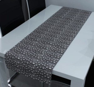 Bieżnik szare krople 40x140