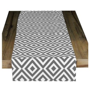 Bieżnik romby szaro-biały 40x140