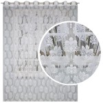 Firany makarony GLAMOUR 280x290 cm wys. makaron BIAŁY ORNAMENT na przelotki