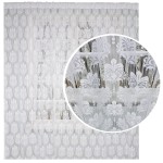 Firany makarony GLAMOUR 280x290 cm wys. makaron BIAŁY ORNAMENT na TAŚMIE